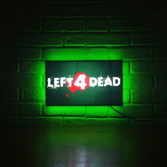 Left 4 Dead LED Light Dimmable and USB Powered Game Room Decor, Man Cave Sign 3D Lightbox - FYLZGO Signs