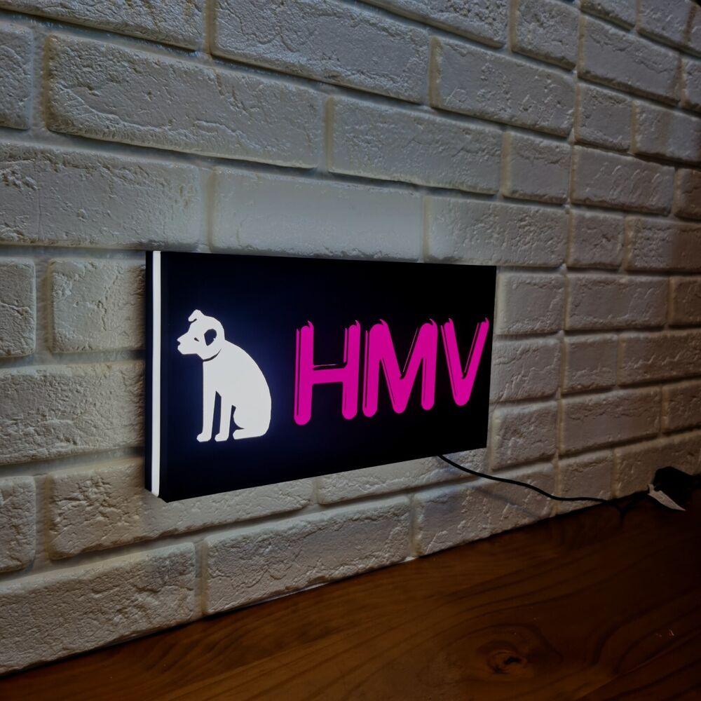 HMV LED Lamp USB Dimmable, Color changing, Retro Music Decor & Great Gift