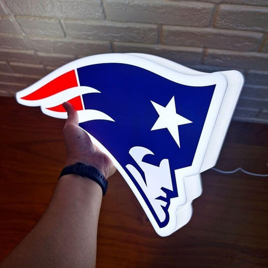 New England Patriots 3D LED Light box Perfect for Game Day - FYLZGO Signs