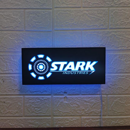 Stark Industries LED Lightbox Dimmable & USB Powered Marvel Avengers Home - FYLZGO Signs