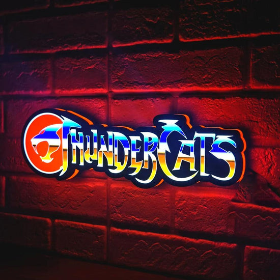 Vintage Thundercats Logo LED Sign 3D Printed, USB Powered & Full Dimmable - FYLZGO Signs