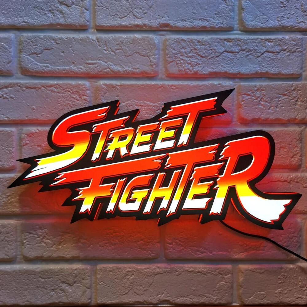 Street Fighter LED Lightbox Powered by USB & Full Dimmable 3D printed LED Sign - FYLZGO Signs