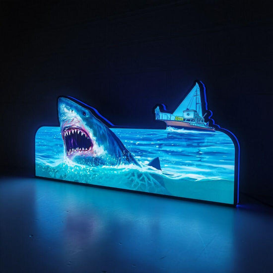 EXCLUSIVE JAWS PINBALL TOPPER LED USB DIMMEABLE 
 Rare Collectible