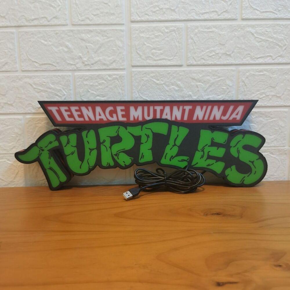 TMNT Teenage Mutant Ninja Turtle led sign 3D light box Fully Dimmable & Powered by USB - FYLZGO Signs