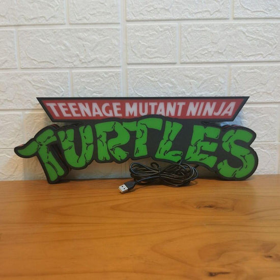 TMNT Teenage Mutant Ninja Turtle led sign 3D light box Fully Dimmable & Powered by USB - FYLZGO Signs