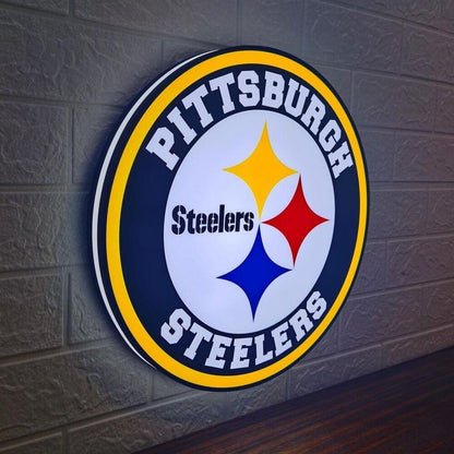 Pittsburgh Steelers LED Lamp Perfect for Any Fan Cave or Game Room - FYLZGO Signs