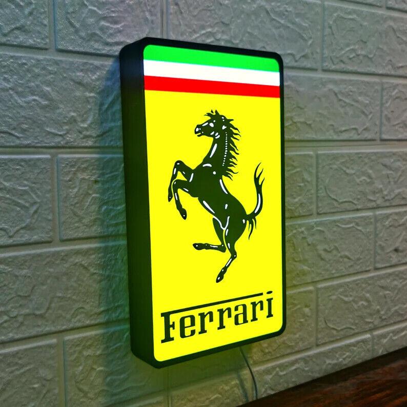 Ferrari Badge LED Lamp Perfect for Car Enthusiasts and Collectors - FYLZGO Signs