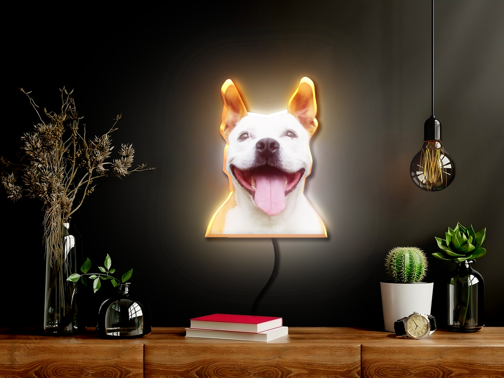 Personalized 3D Printed LED Lamps - Capture Your Beloved Pet in a Stunning Light