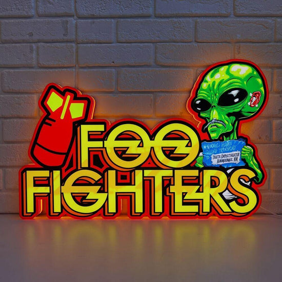 Custom Foo Fighters Pinball Top LED Light Box Rock 'n' Roll Fun - FYLZGO Signs