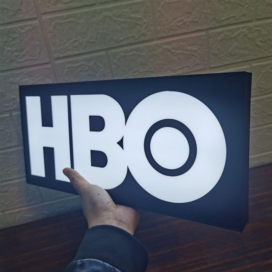 HBO Logo LED Lightbox Fully Dimmable & Powered by USB - FYLZGO Signs