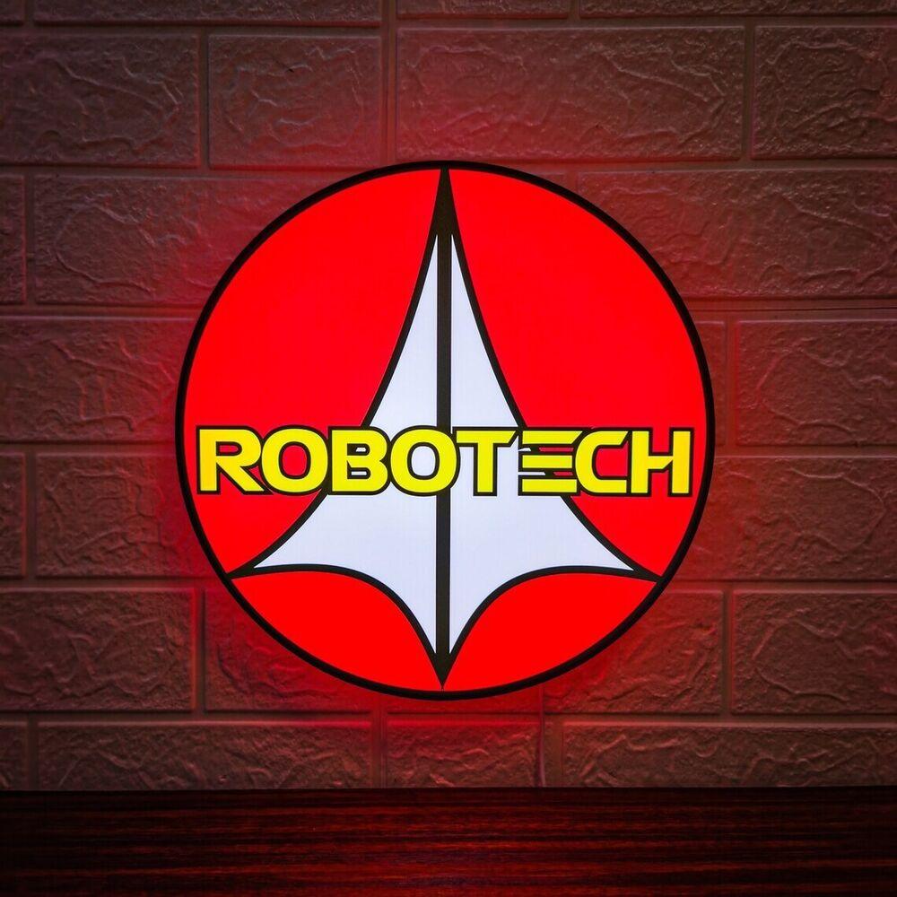 Robotech Logo LED Light box Cool 3D Print Lightbox Illuminate your space with sci-fi style - FYLZGO Signs