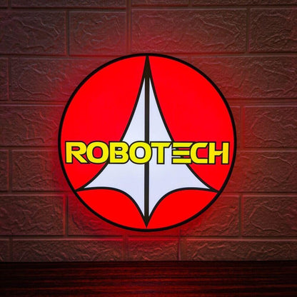 Robotech Logo LED Light box Cool 3D Print Lightbox Illuminate your space with sci-fi style - FYLZGO Signs