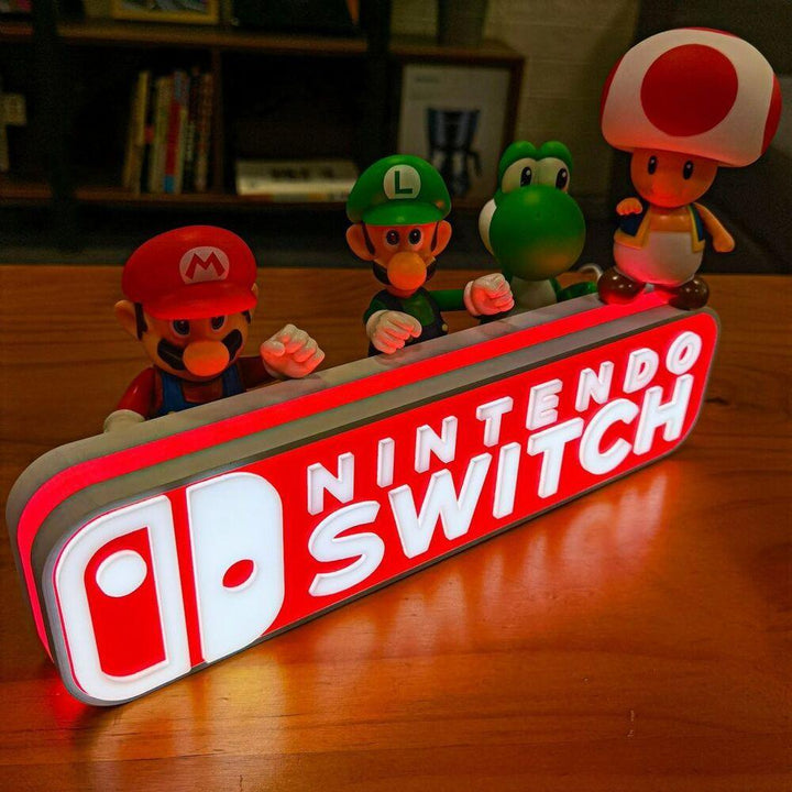 Nintendo Switch Logo 3D Printed LED Lightbox Sign Wall Art fan cave - FYLZGO Signs