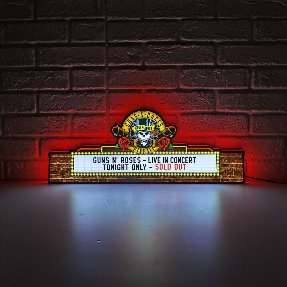 Guns Roses Pinball Topper LED Lightbox Lightbox Rock Your Game