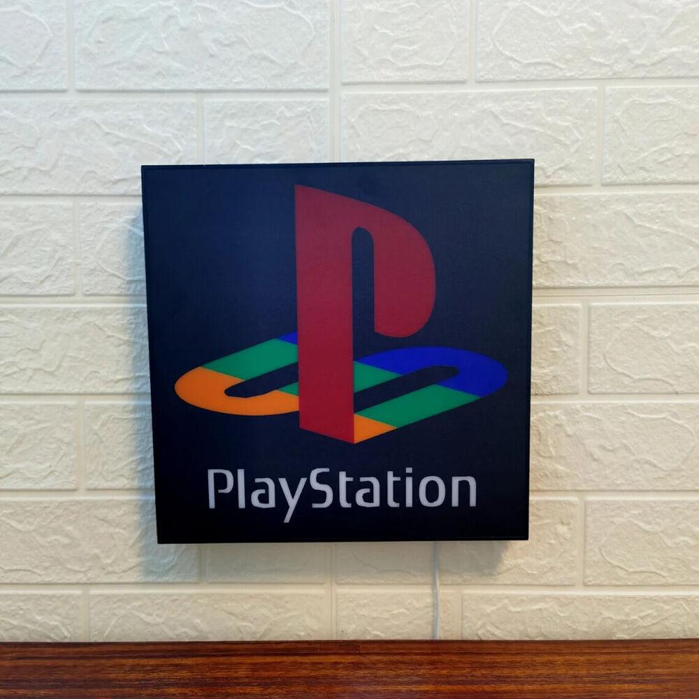 Classic Logo man cave lights PlayStation sign for gaming room decor 3D Printed Lightbox - FYLZGO Signs