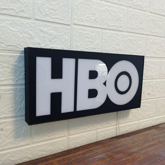 HBO Logo LED Lightbox Fully Dimmable & Powered by USB - FYLZGO Signs