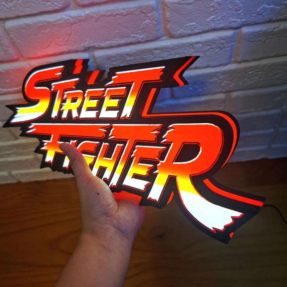 Street Fighter LED Lightbox Powered by USB & Full Dimmable 3D printed LED Sign - FYLZGO Signs