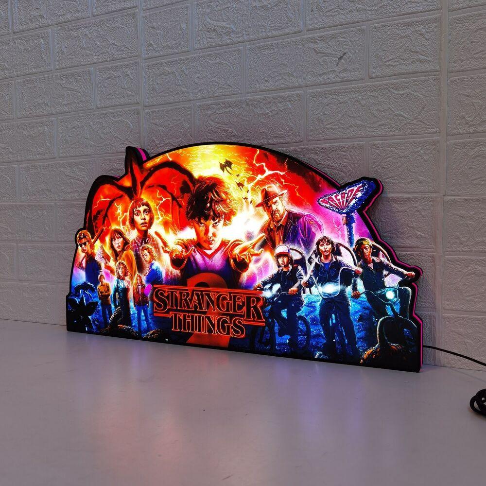 Exclusive Stranger Things Pinball Topper LED Lightbox USB plug Dimmer - FYLZGO Signs