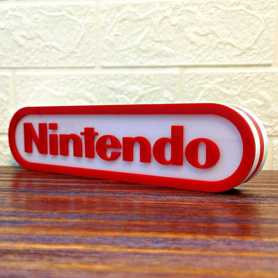 Classic Nintendo Logo LED Light box 3D printed USB powered dimmable - FYLZGO Signs