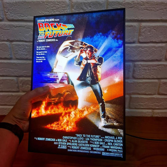 Back To The Future (BTTF) Poster LED Lightbox Fully Dimmable & Powered by USB - FYLZGO Signs