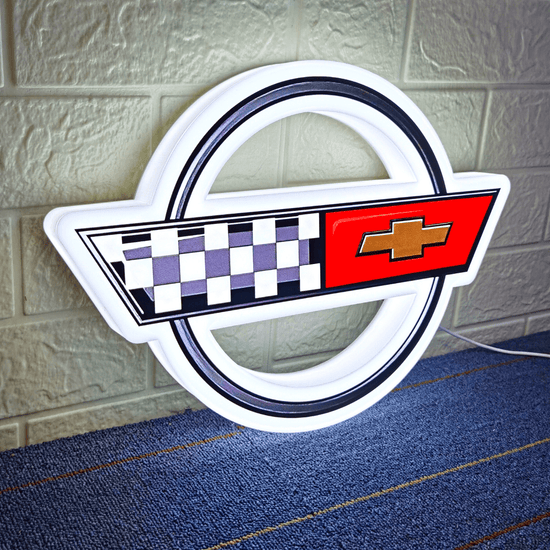 Corvette LED Logo Lamp High-Quality Car Decor Great Gift for Enthusiasts - FYLZGO Signs