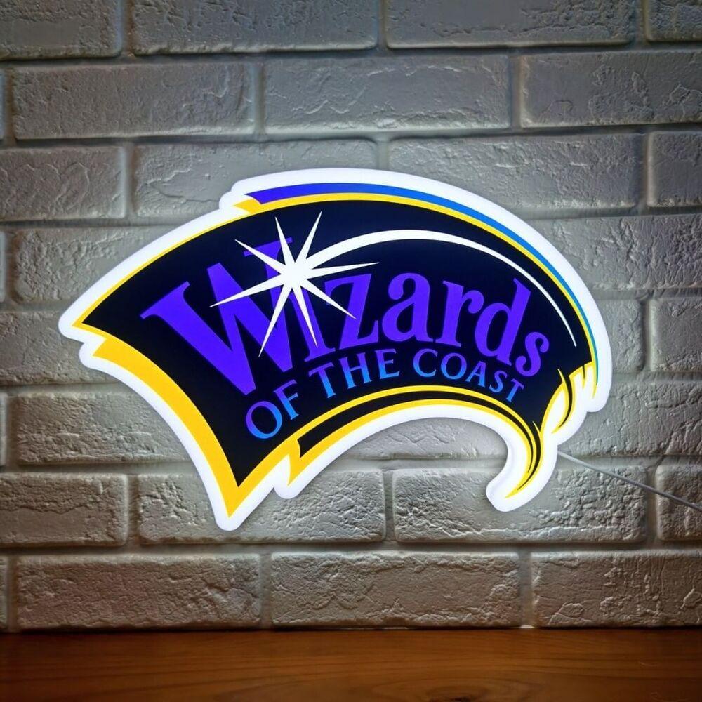 Wizards of the Coast 3D Printed LED Lightbox Sign Wall Art Fan Cave - FYLZGO Signs