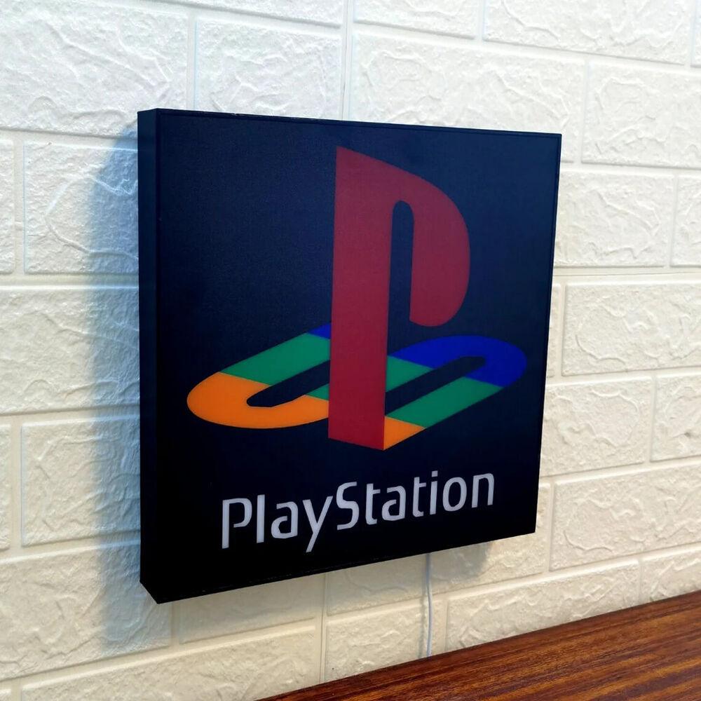 Classic Logo man cave lights PlayStation sign for gaming room decor 3D Printed Lightbox - FYLZGO Signs