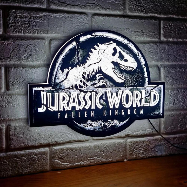 Jurassic World Fallen Kingdom Light Box LED Sign 3D Printed Fully Dimmable - FYLZGO Signs