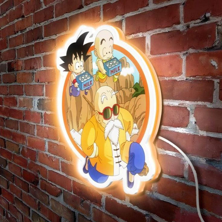 Dragonball Custom Goku, Krillin, and Roshi Climbing Stairs 3DLED Lightbox - FYLZGO Signs