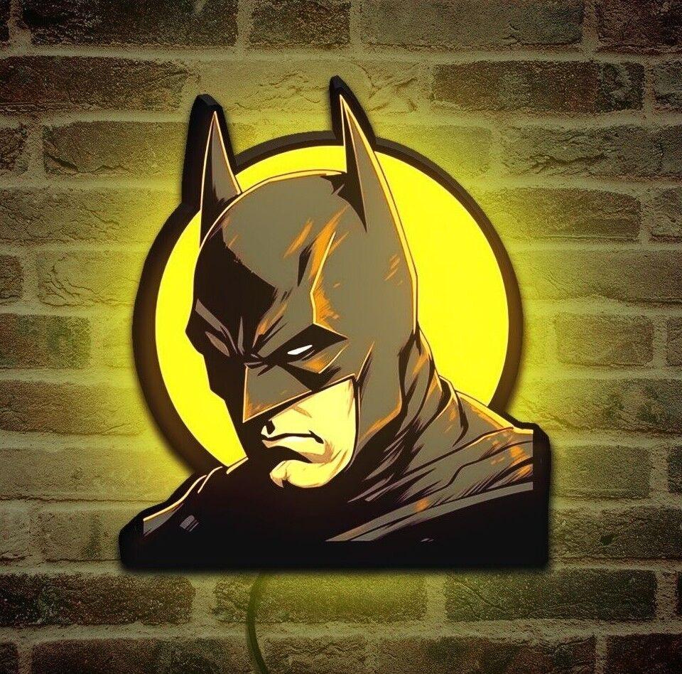 Batman 3D Printed LED Sign Ultra Rare Decorative Lightbox USB Powered Dimmable - FYLZGO Signs