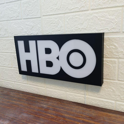 HBO Logo LED Lightbox Fully Dimmable & Powered by USB - FYLZGO Signs