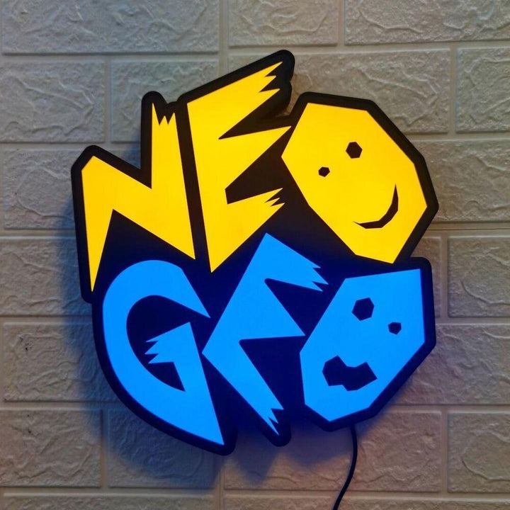 Neo Geo LED Lightbox, panneau Neo Geo Logo pour la décoration de la salle de jeux Lightbox imprimé en 3D