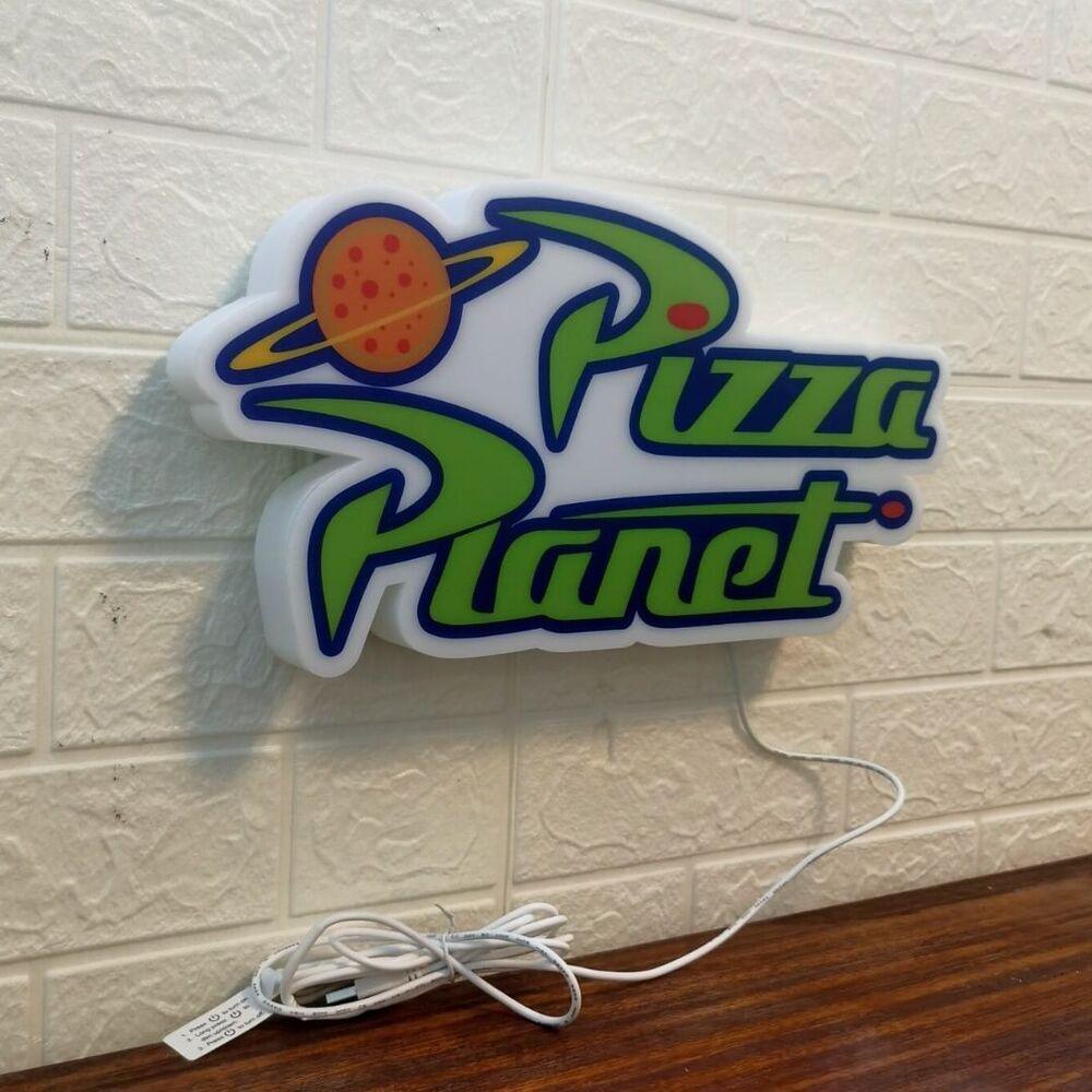 Pizza Planet Toy Story 3D Printed LED Lightbox Sign Wall Art Decor fan cave - FYLZGO Signs