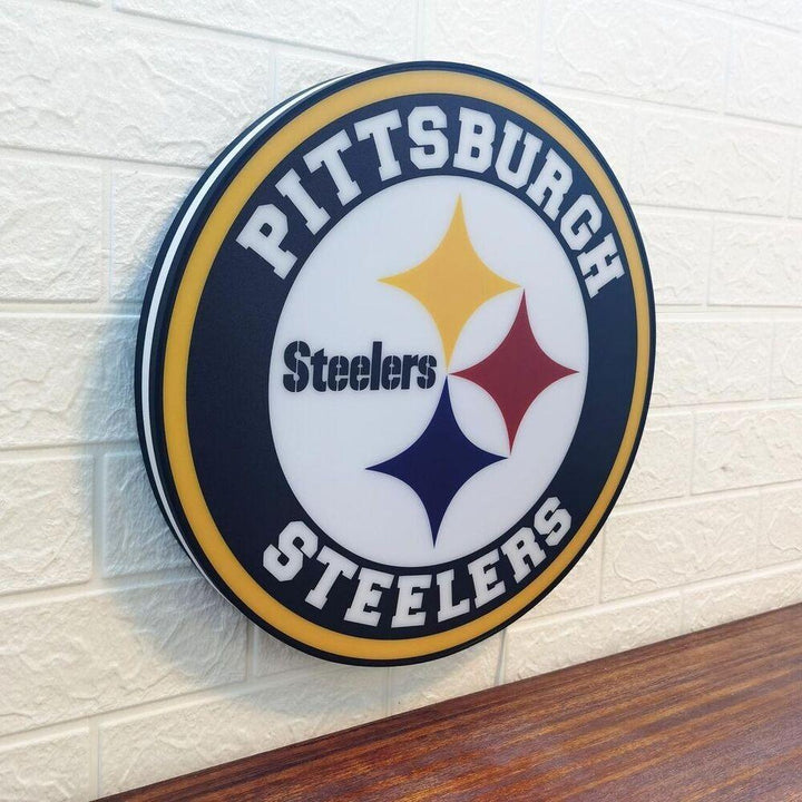 Pittsburgh Steelers LED Lamp Perfect for Any Fan Cave or Game Room - FYLZGO Signs