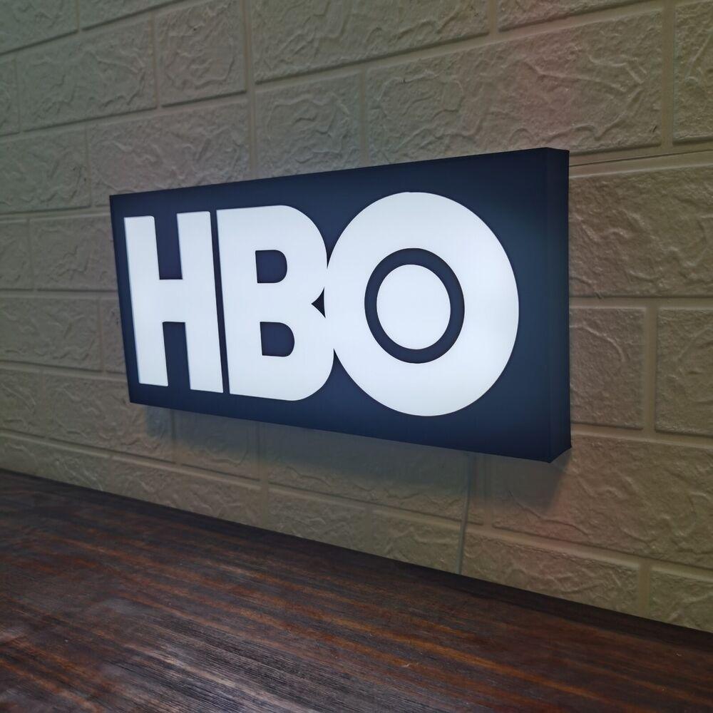 HBO Logo LED Lightbox Fully Dimmable & Powered by USB - FYLZGO Signs