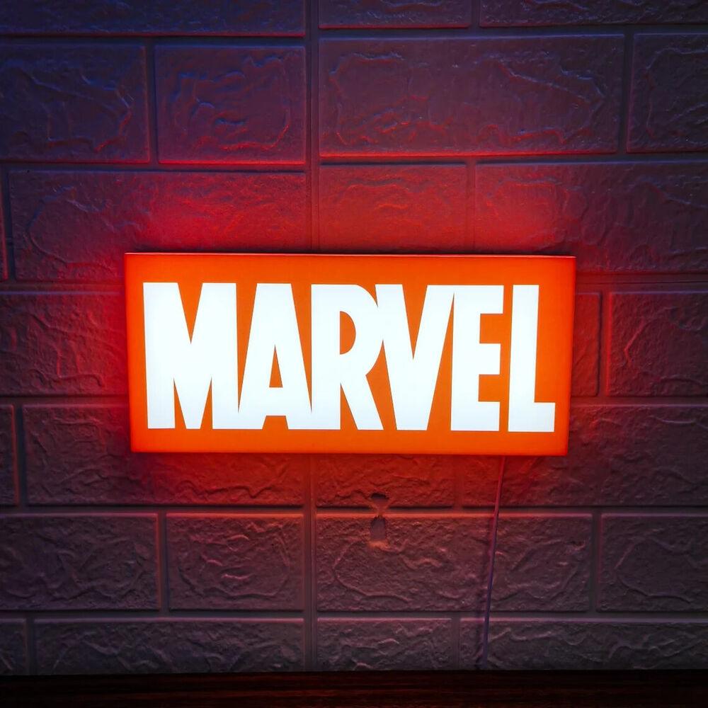 Marvel Logo LED Sign Marvel gifts for men Superhero bedroom decor Man Cave - FYLZGO Signs