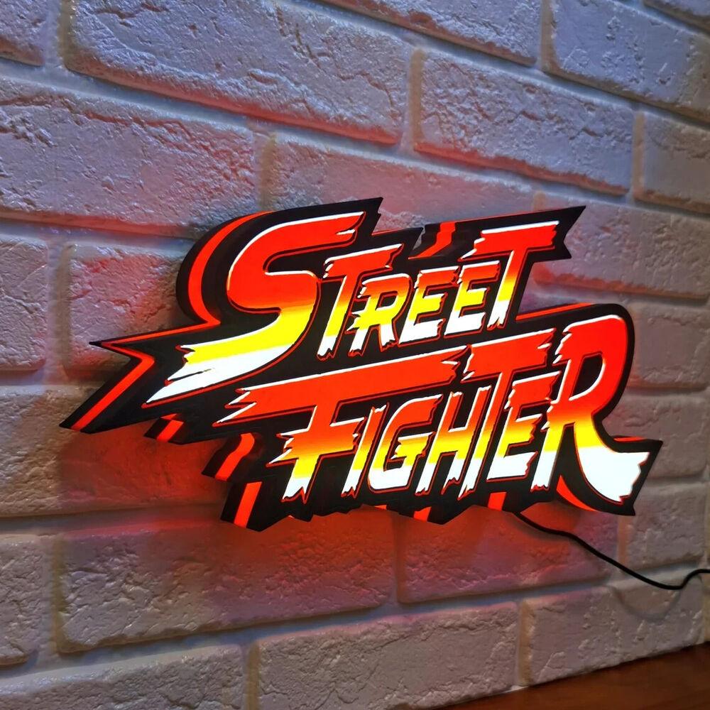 Street Fighter LED Lightbox Powered by USB & Full Dimmable 3D printed LED Sign - FYLZGO Signs