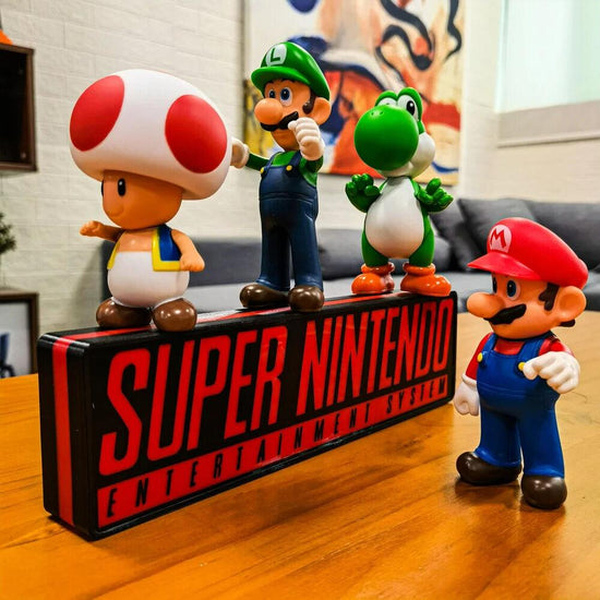 SNES Video Game Lightbox Led Light Great for Gaming Room Decor Nintendo Sign for Man Cave