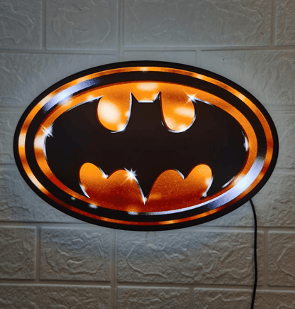 Batman 1989 Logo classic 3D Printed Light Box Fully Dimmable Great For Night Light - FYLZGO Signs