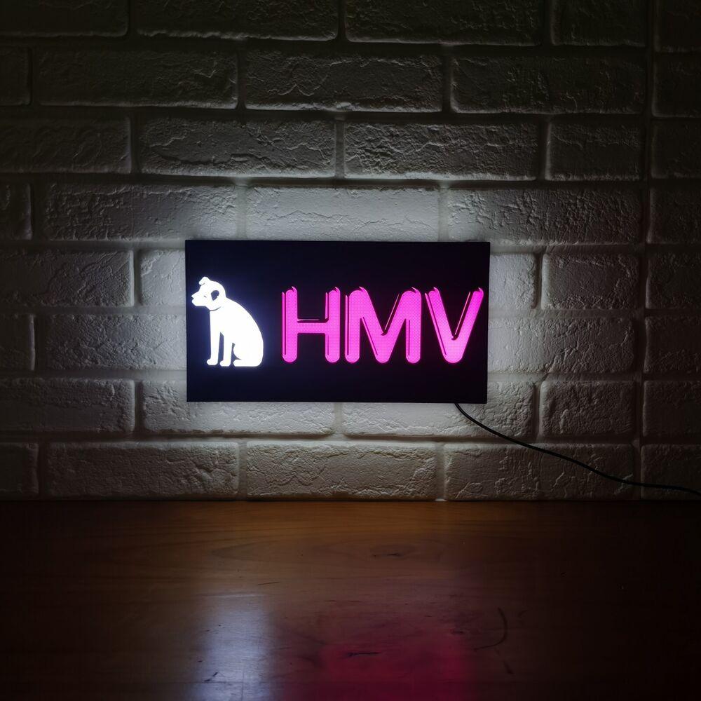 HMV LED Lamp USB Dimmable, Color changing, Retro Music Decor & Great Gift