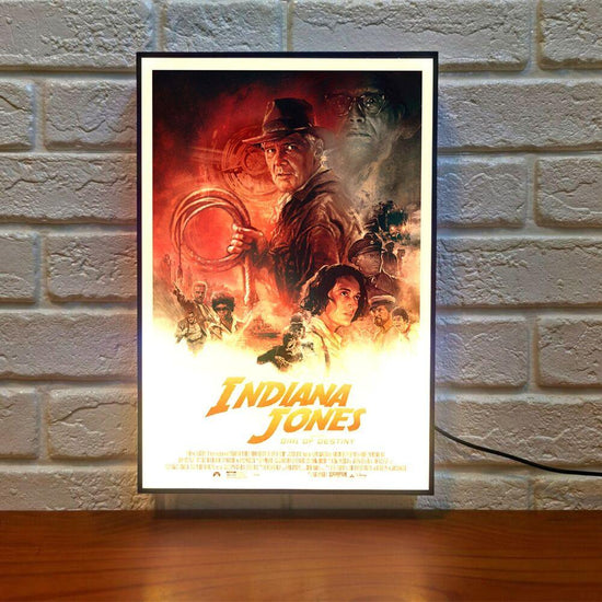 Indiana Jones and the Dial of Destiny Movie Poster LED Lightbox Fully Dimmable - FYLZGO Signs