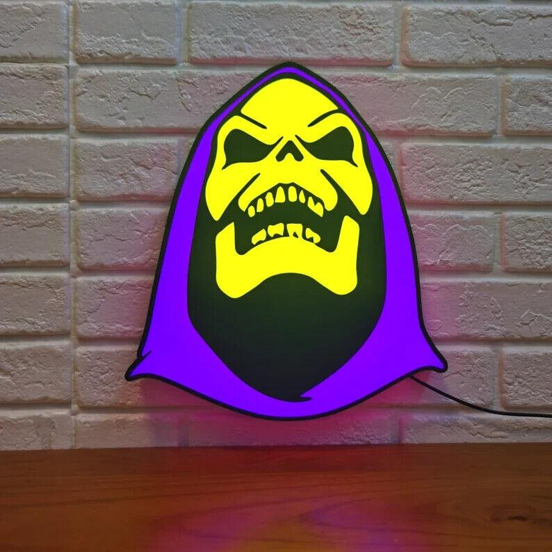 MOTU Skeletor LED Sign He-Man and The Masters Of The Universe Made by 3D Printer - FYLZGO Signs