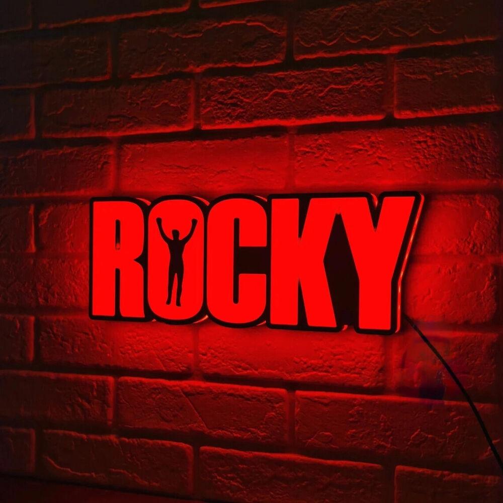 Rocky Balboa Sign LED Lightbox Wall Art Rocky Balboa Decor, Crossfit Decor - FYLZGO Signs