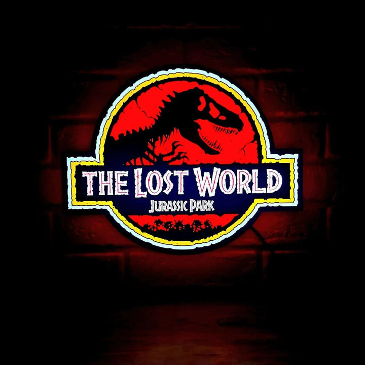 Jurassic Park The Lost World Sign LED Light Box 3D Printed Fully Dimmable - FYLZGO Signs