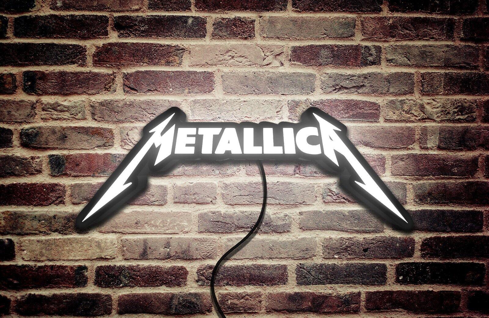 Metallica 3D Printed LED Lamp Illuminate 3D Lightbox Your Space Dimmable & Powered by USB - FYLZGO Signs