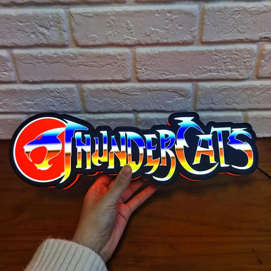 Vintage Thundercats Logo LED Sign 3D Printed, USB Powered & Full Dimmable - FYLZGO Signs