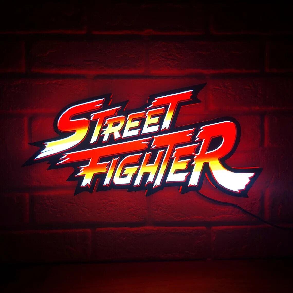 Street Fighter LED Lightbox Powered by USB & Full Dimmable 3D printed LED Sign - FYLZGO Signs