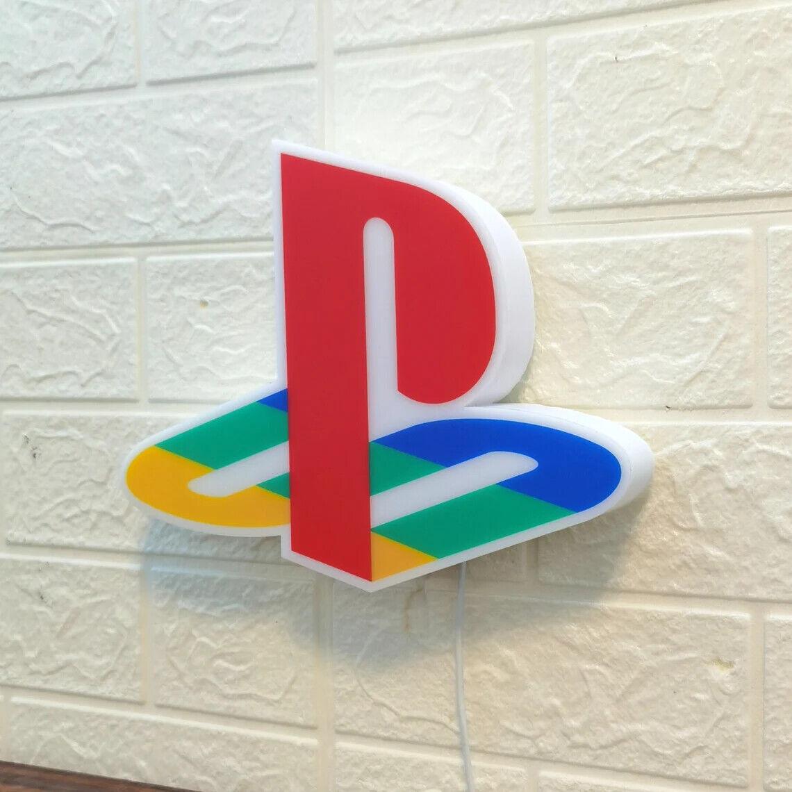 Classic Logo man cave lights PlayStation sign for gaming room decor 3D Printed Lightbox - FYLZGO Signs