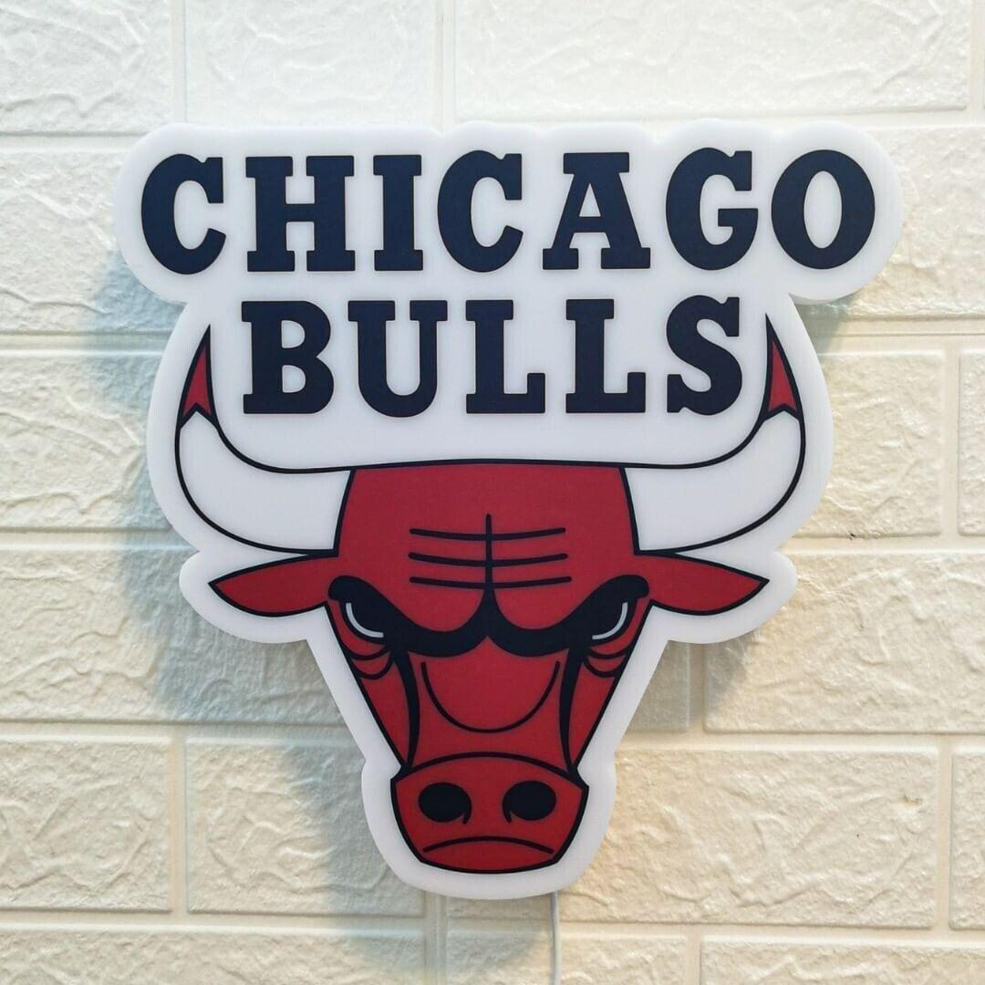 NBA Chicago Bulls Logo LED Light Box USB Power Logo LED Logo - 3D Printing - FYLZGO Signs