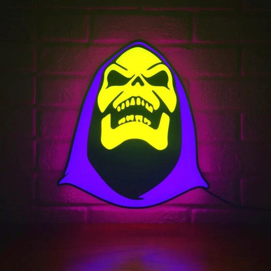 MOTU Skeletor LED Sign He-Man and The Masters Of The Universe Made by 3D Printer - FYLZGO Signs